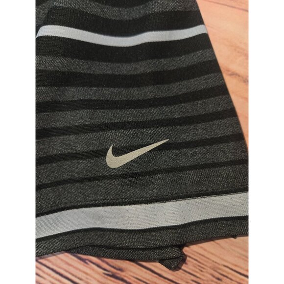 Nike Golf Dri-Fit Tour Performance Mens Polo XL Black Striped - Picture 6 of 7